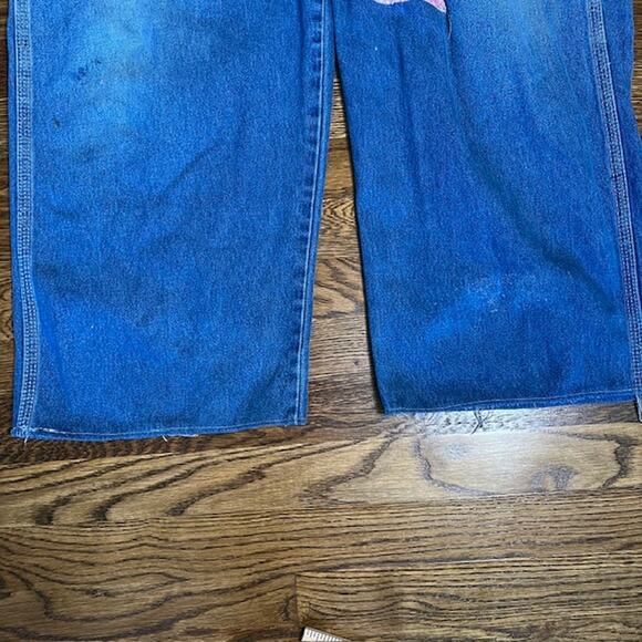 VTG Pointer Brand Denim Bib Overalls Womens XL (READ) Patchwork Western USA - Picture 9 of 16
